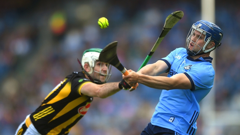 Paddy Deegan blocks down a clearance from Dara Purcell