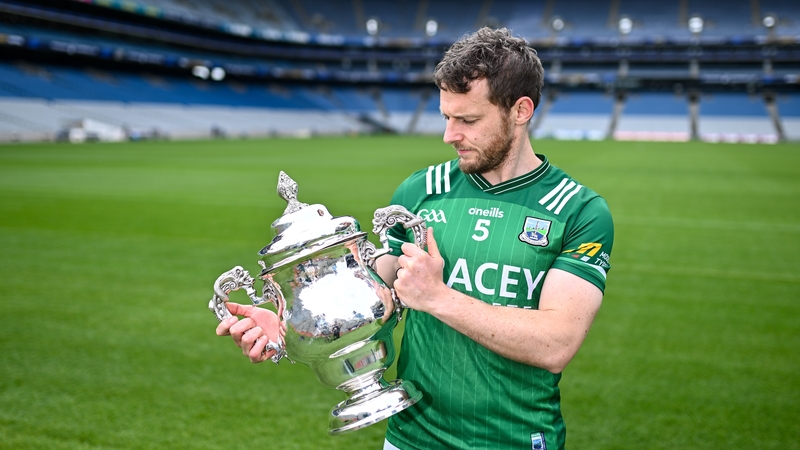 Declan McCusker of Fermanagh with the Tailteann Cup
