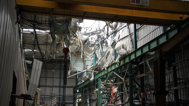 The aftermath of a Russian attack on industrial premises in Sumy in April. A sustained assault would effectively open a new front in the war