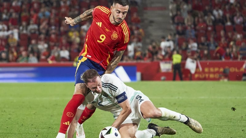 Jonny Evans in action against Spain on Saturday