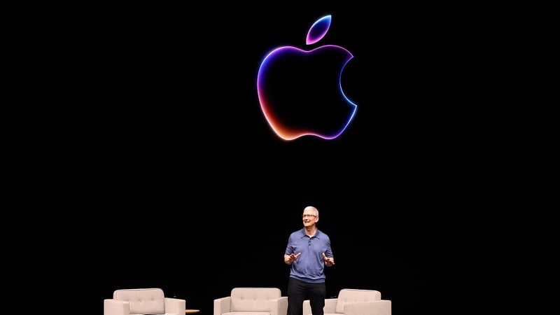 Apple CEO Tim Cook delivers remarks at the start of the Apple Worldwide Developers Conference in Cupertino, California