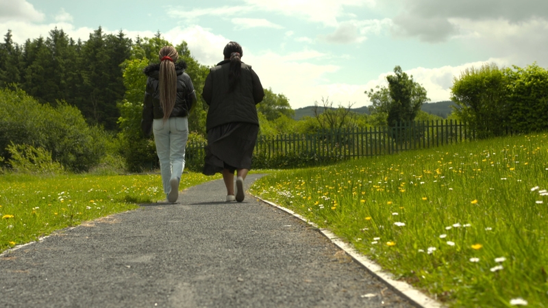 Shelley and her daughter Rose had to move with the rest of their family 200km west to alternative accommodation