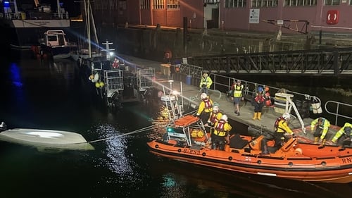 The lifeboat crew towed the boat back to Galway Docks so that it would not be a hazard to other boats or water users