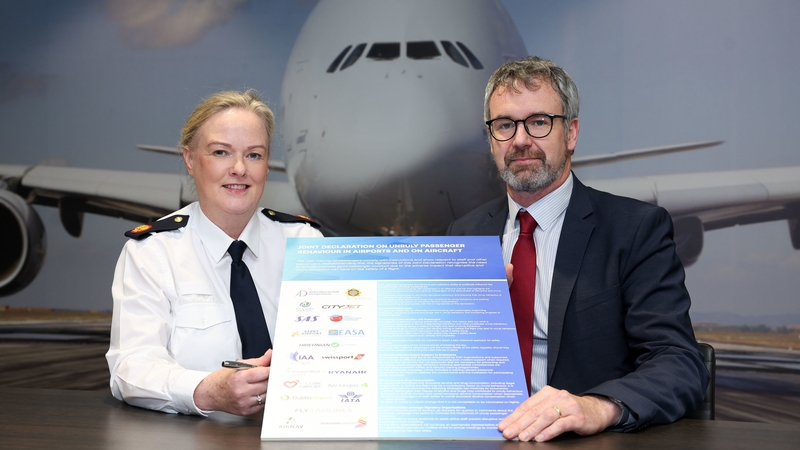 Angela Willis, Assistant Commissioner, DMR, An Garda Síochána and Declan Fitzpatrick, Chief Executive of the Irish Aviation Authority.