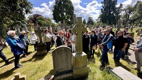 The re-enactment of Paddy Dignam's funeral took place at Glasnevin Cemetery