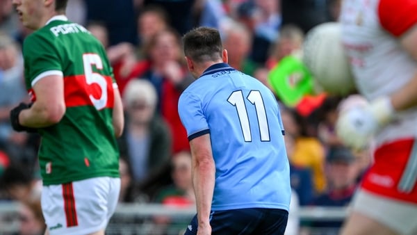 Cormac Costello celebrates his point which sent Dublin to the last eight