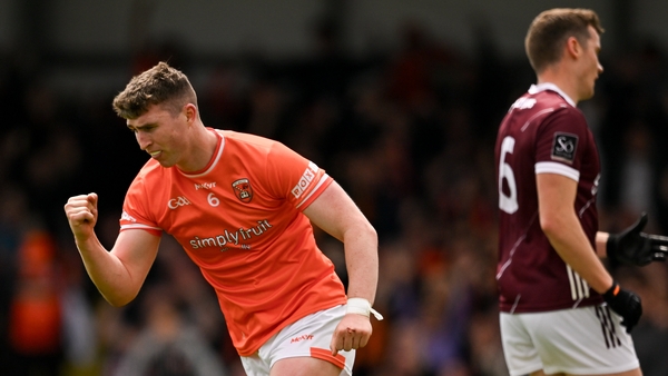 Tiernan Kelly celebrates scoring the only goal of the game