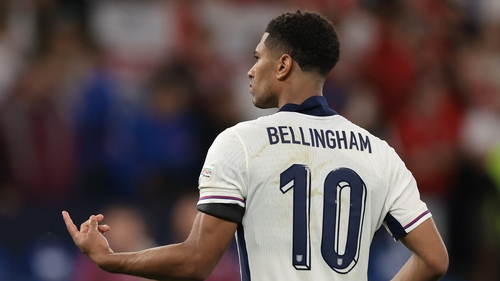Jude Bellingham during the 1-0 victory over Serbia