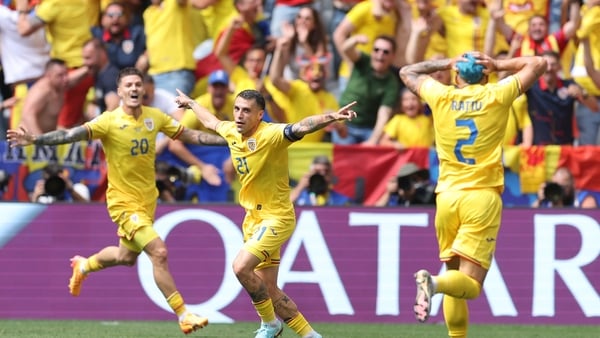 Nicolae Stanciu of (c) scored Romania's opener