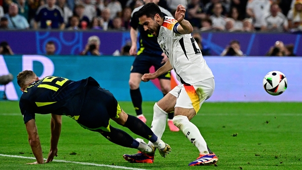 Ryan Porteous was shown a red card for the foul on Ilkay Gundogan