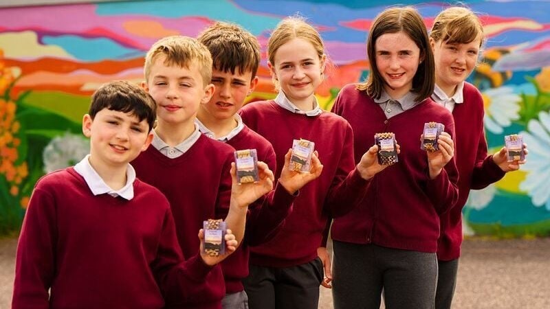 The children, who range in ages from ten to 13, won the award for their natural, organic seaweed soap business, Draíocht na Mara