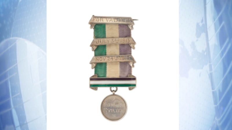 The military-style medals were awarded to suffragettes who had gone on hunger strike in protest over not being recognised as political prisoners