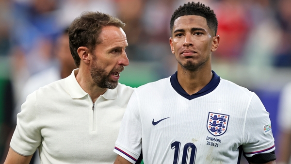 England manager Gareth Southgate with Jude Bellingham
