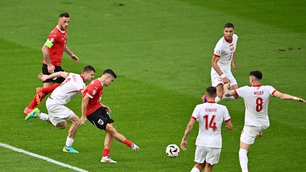 Christoph Baumgartner drills home Austria's second