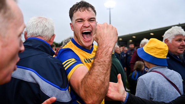 Ultan Harney of Roscommon celebrates his side's shock victory over Tyrone.