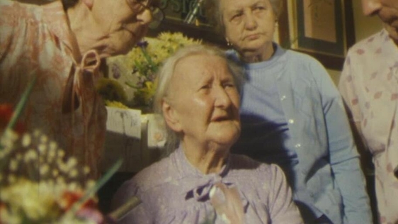 Anne Whelan celebrates turning 100 a year early, 1984