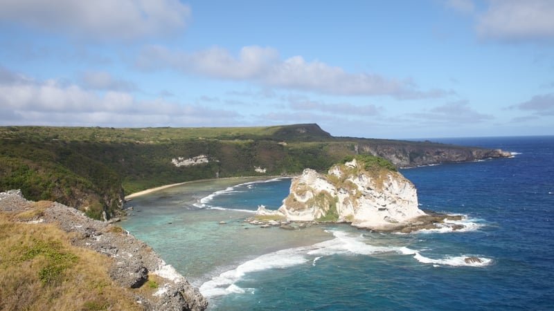 A view of Saipan island in the Northern Mariana Islands