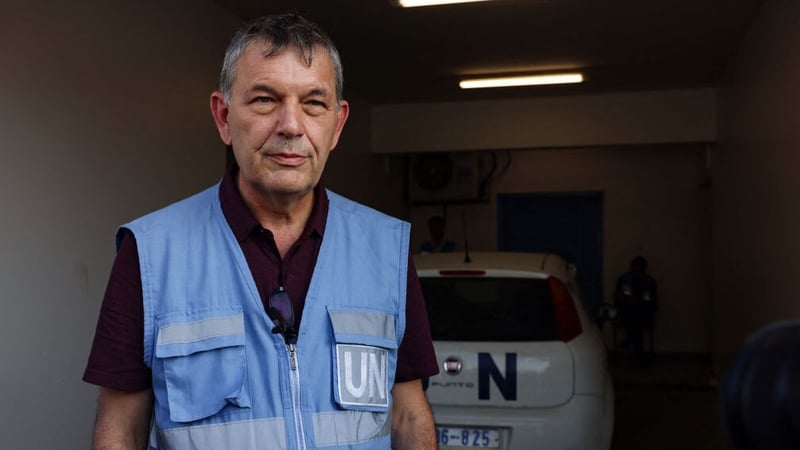 UNRWA head Philippe Lazzarini pictured in Gaza last November