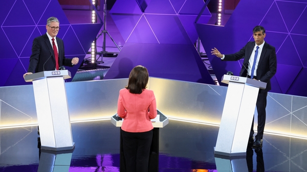 The debate between Labour leader Keir Starmer (L) and Conservative leader Rishi Sunak (R) is the last one before polling next Thursday
