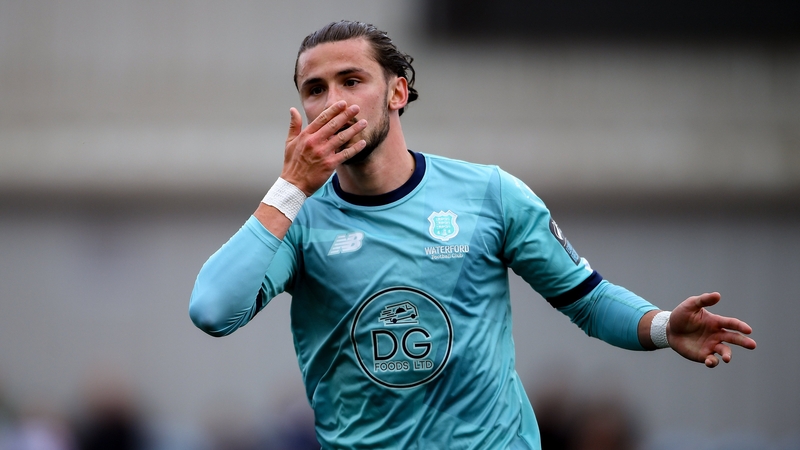 Connor Parsons celebrates Waterford's opener at Oriel