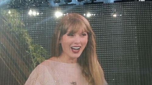 Taylor Swift on stage on the big screen in Dublin on Saturday - "We love you so much"