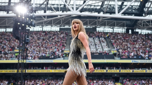 Taylor Swift performing at the Aviva Stadium last June