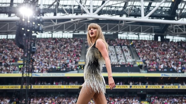 Taylor Swift performing at the Aviva Stadium last June