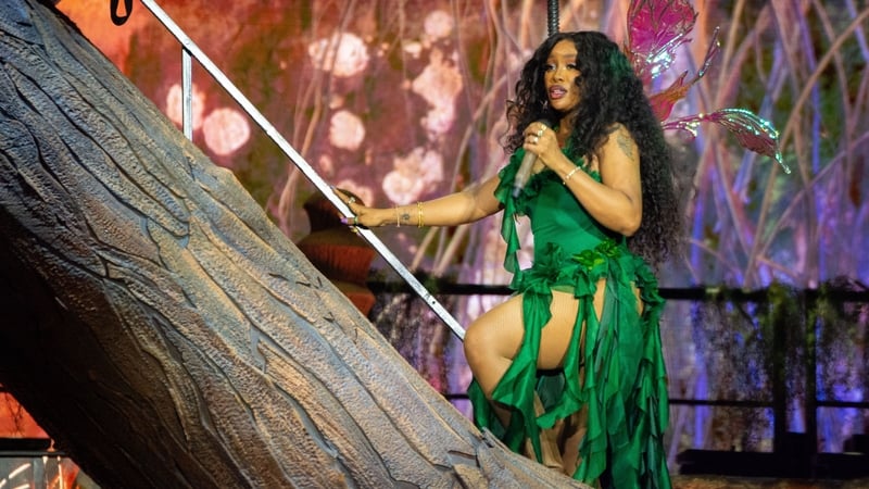 During the track Nobody Gets Me, Sza climbed up a large fallen tree trunk