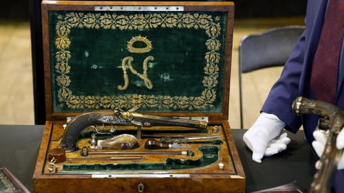 They are said to have almost been used to end the French ruler's life in 1814 when he was forced to give up power after foreign forces defeated his army and occupied Paris