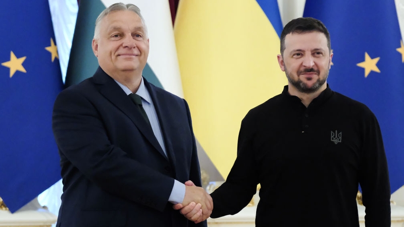 Viktor Orban met Volodymyr Zelensky during a visit to Kyiv