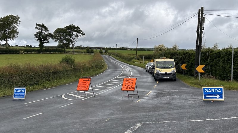 The R394 at Gartlandstown is closed and diversions are in place