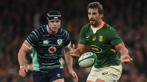 James Ryan, left, and Eben Etzebeth during the Ireland v South Africa clash in 2022