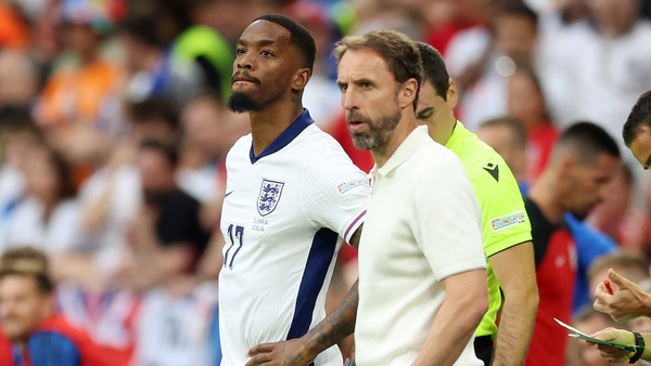 Ivan Toney (L) was brought on by Gareth Southgate in the dying stages of the last-16 clash with Slovakia