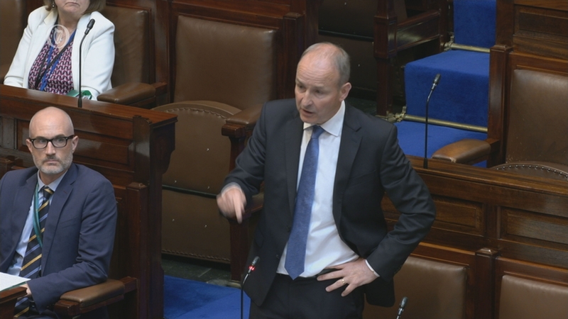 Prior to the vote there had been some angry exchanges between the Tánaiste Micheál Martin and members of the opposition