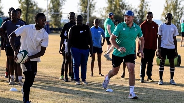 Rob Herring was one of around 20 Ireland players who took part in a skills session with the School of Hard Knocks. Photo credit: INPHO/Dan Sheridan