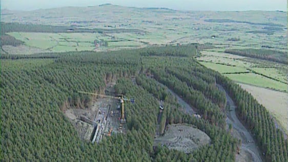 Construction of the Luggala visitor centre in County Wicklow, 1994.