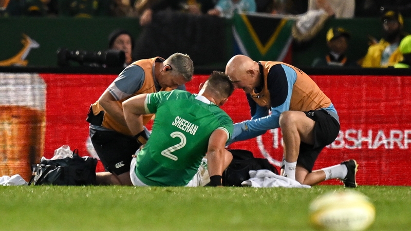 Sheehan suffered the injury 27 minutes into Saturday's defeat to the Springboks