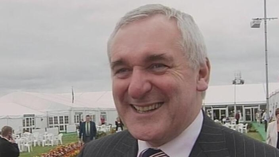 Taoiseach Bertie Ahern attending the Galway Races in Ballybrit, 2004