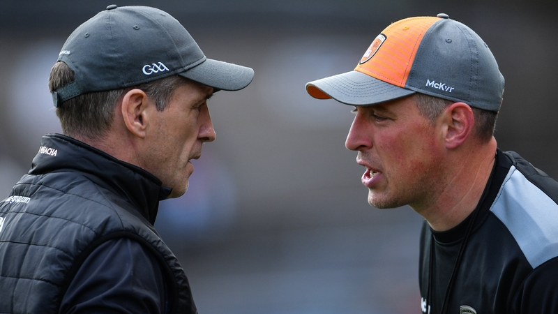 Kieran Donaghy (R) and Kieran McGeeney are hoping to bring Armagh to their first All-Ireland final since 2003
