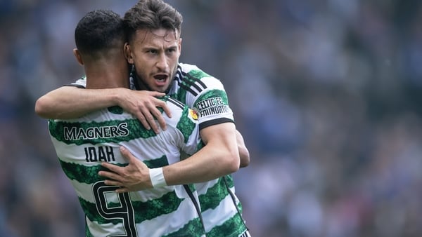 Idah and Kun celebrate Celtic's Cup final win
