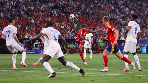 Lamine Yamal scores Pain's opening goal against France