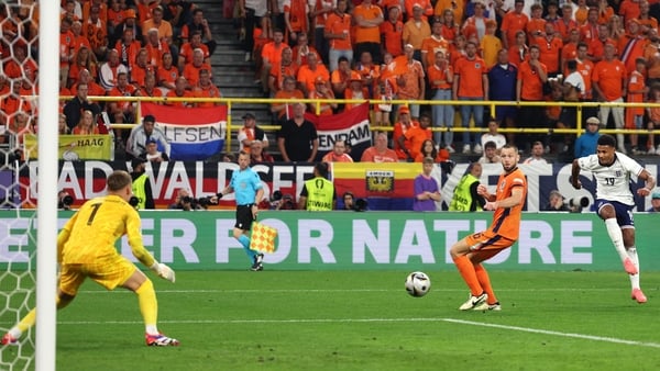 England striker Ollie Watkins scores an injury-time winner against the Netherlands in Dortmund