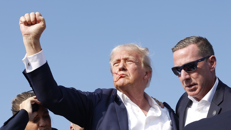 Donald Trump was shot in a previous assassination attempt just two months ago (File image)