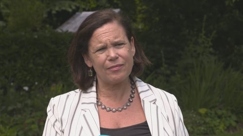 Mary Lou McDonald said centres for vulnerable people should not be placed in deprived struggling areas (file pic)