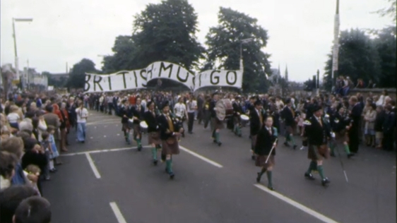 March in Belfast commemorating the 10th anniversary of the deployment of British troops in Northern…