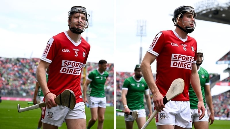 Brothers Eoin, left, and Rob Downey pictured during the All-Ireland semi-final parade