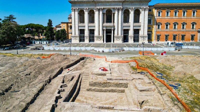 The remains are believed to part of Emperor Constantine's Patriarchio basilica (Image: Italian Ministry of Culture)