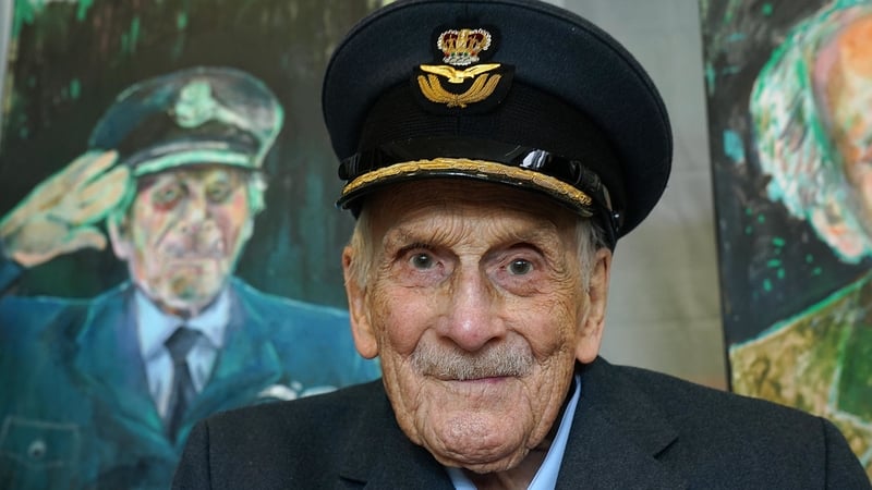Group Captain John 'Paddy' Hemingway pictured at an event in Dublin last year to mark his 105th birthday