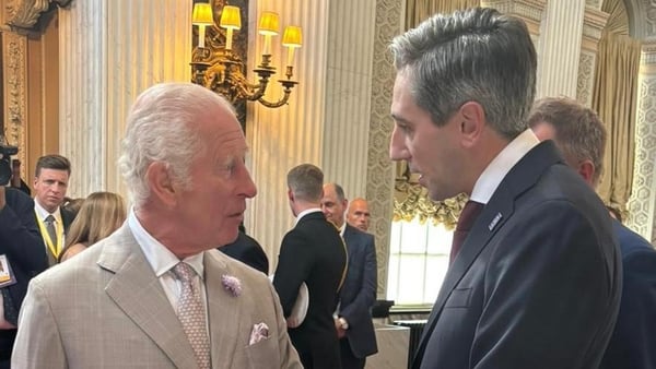 Taoiseach Simon Harris and Britain's King Charles pictured at the European Political Community summit