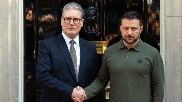 Mr Zelensky's visit was new British Prime Minister Keir Starmer's first time hosting a foreign leader at Downing Street since he took office
